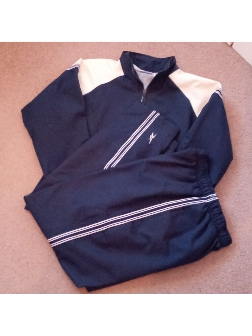 Reebok Tracksuit Women's Small Navy Cream